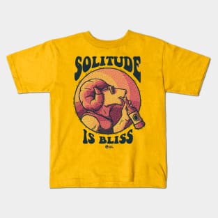 Solitude Is Bliss Kids T-Shirt